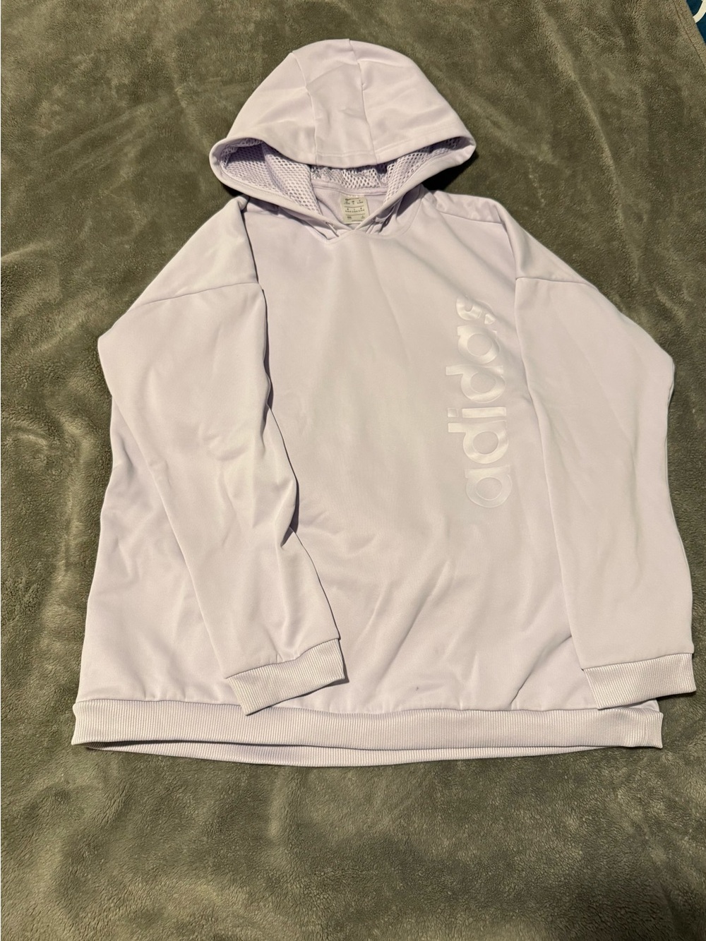 Adidas Women’s Light Lavender Hooded Pullover Sweater